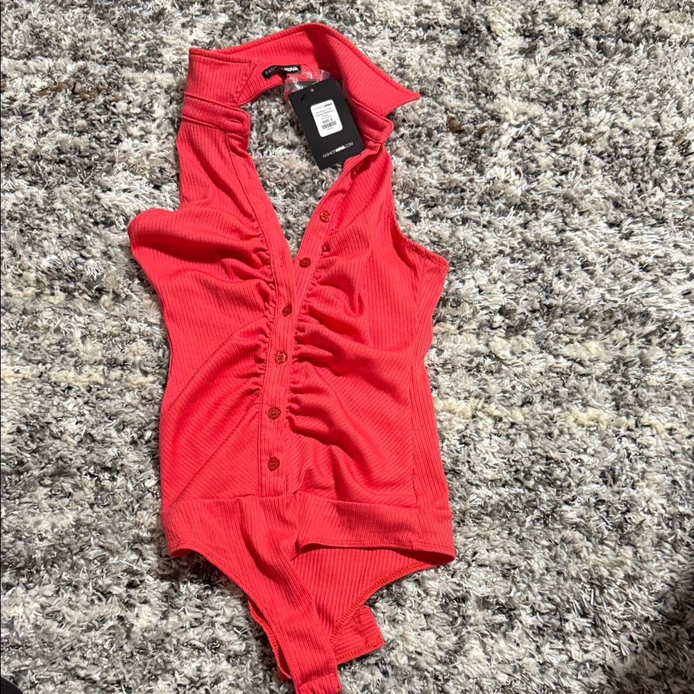 Fashion Nova Vibrant Red Kids Bodysuit